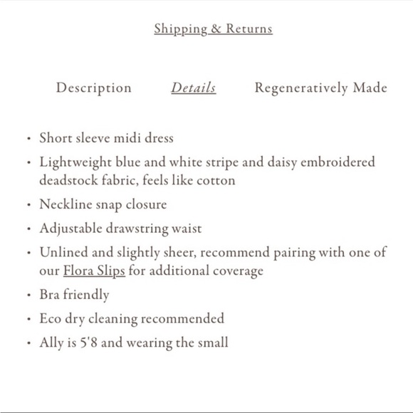 🚨 S O L D 🚨 NWT Christy Dawn Stripe Blossom Embroidered floral dress - Picture 12 of 16